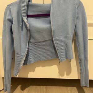 Light Blue Women's Sweater Set